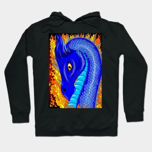 Blue fire dragon Hoodie